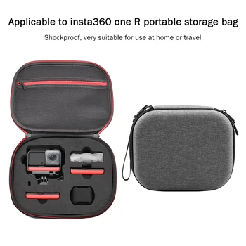 

Camera Storage Handbag Portable Carrying Case Storage Bag Shockproof with Wrist Strap for Insta360 ONE R Camera and Accessories