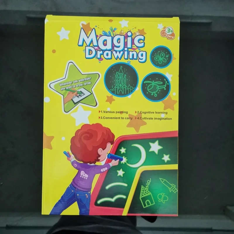 Magic Light Drawing Board Tablet Fun and Developing Toys Writing Magic  Drawing Board Set Educational Russian English Kids Toys - AliExpress