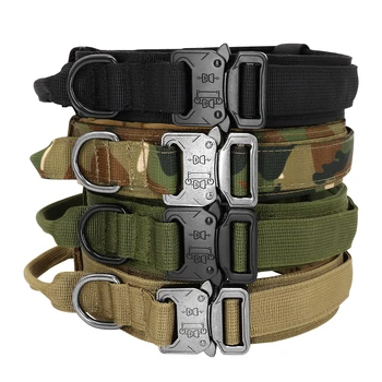 Military Tactical Camouflage Medium Large Dog Collars