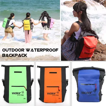 

Drifting Bag Swimming Bags 25L 3 Color Sport Outdoor Waterproof Dry Bag Durable Canoe Rowing Portable Backpack PVC Mesh