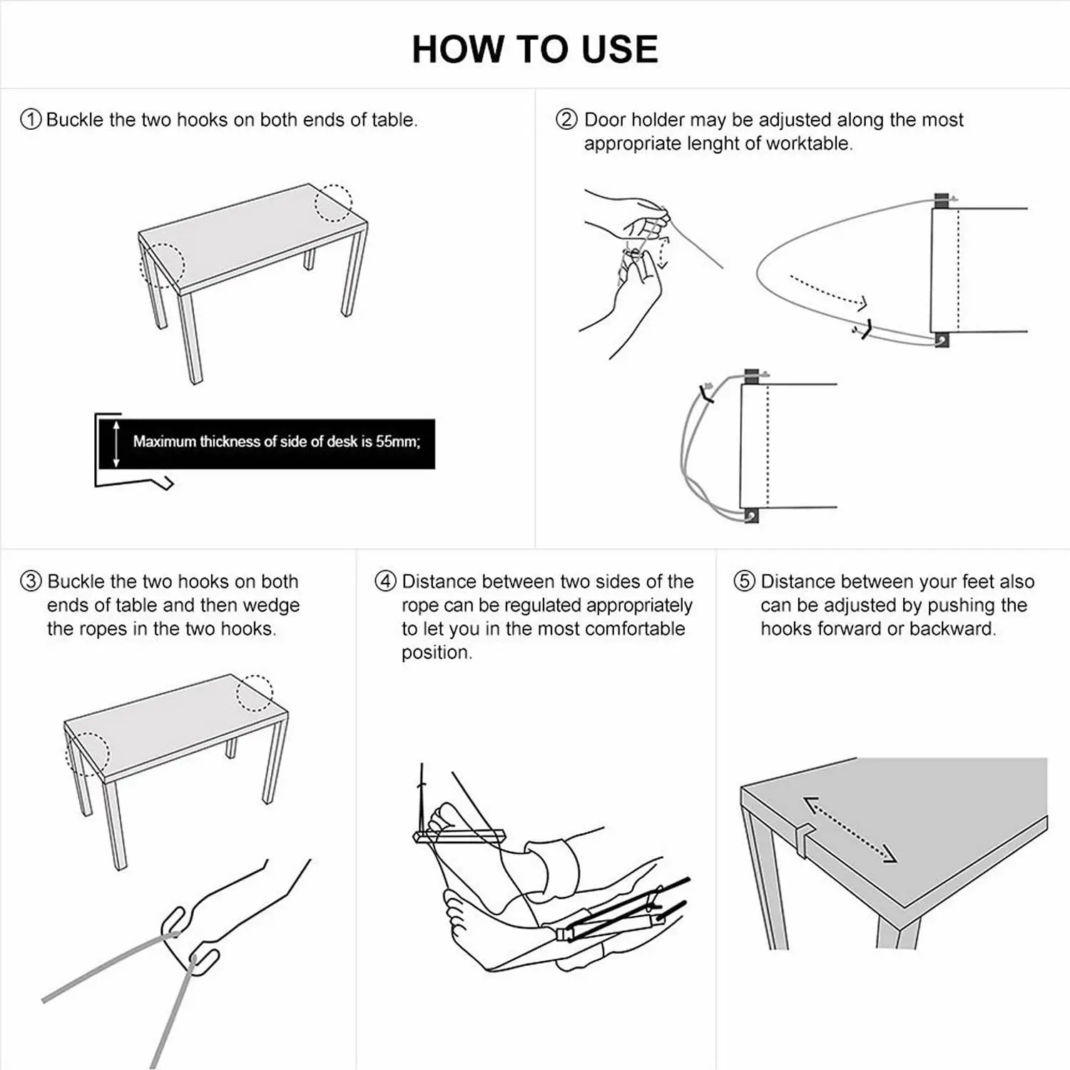Foot Hammock Office Desk Foot Rest