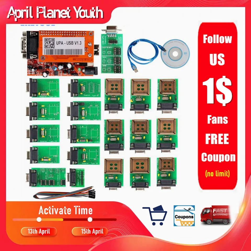 

Top Rated UUSP Serial Programmer Main Unit UPA USB Adapter V1.3 For ECU Chip Tuning Eeprom&Microchip Motorola MCU's UPA 1.3