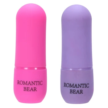 

Romantic Bear 2 Pcs Best Beauty Cosmetic Makeup Bright Lipstick Matte Tube Color Changing Lipstick, Purple & Rose Red