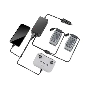 

Outdoor Car Charger Dual Battery Fast Charging Travel Transport Device Adapter for D-JI Mavic Air 2 Drone Accessory