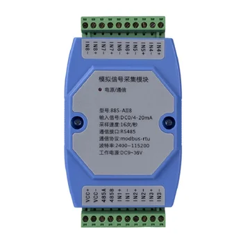

Thermal resistance temperature acquisition module PT100 CU50 6-channel signal input RS485 output isolation DC