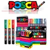 Japan UNI POSCA PC-1M/3M/5M POP21/24/24 Color Poster Advertising Pen 0.7-2.5MM Painting Graffiti Water-soluble Color Pen ► Photo 1/6