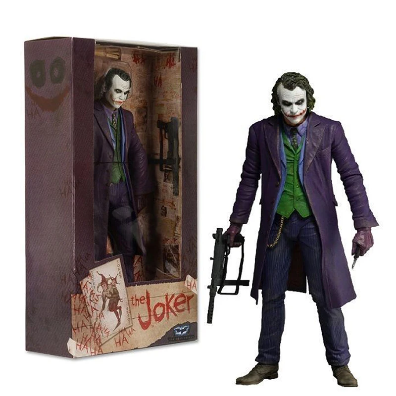 Goedkoop 18cm 7inch DE JOKER HEATH LEDGER DC COMICS PVC Action Figure Inbare Model Speelgoed Gift