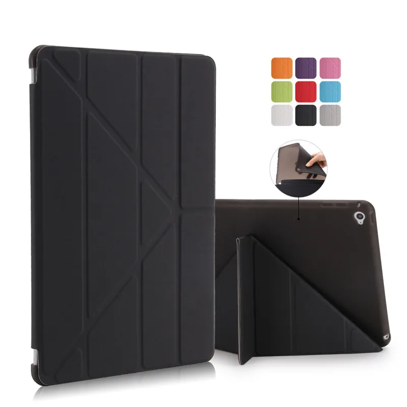 

For iPad 9.7 inch 2017 2018 Case 5th 6th Generation Tablet Smart Cover PU Leather Silicone Soft Back Funda A1822 A1893 HY004