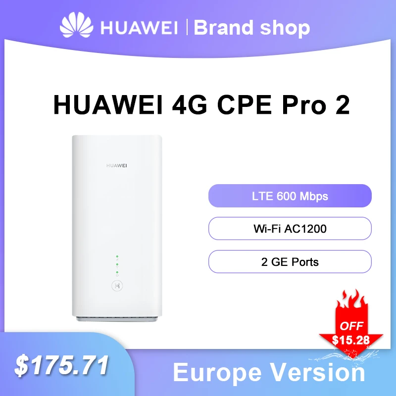 Mejor precio Desbloqueado 4G WiFi Router con tarjeta Sim Huawei 4G CPE Pro 2 B628-265 LTE Cat12 hasta 600Mbps 2,4G 5G AC1200 Lte WIFI Router r0QK3eJ7xJK
