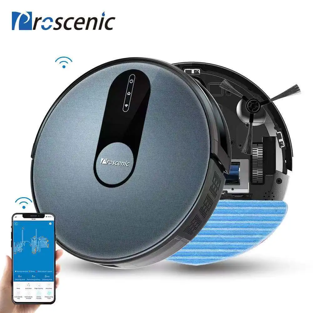 Proscenic 820P робот-пылесос умный планируемый 1800Pa всасывание с влажной уборкой для дома очиститель ковров моющий умный робот Proscenic 820P робот-пылесос умный планируемый 1800Pa всасывание с влажной уборкой для дома очиститель ковров моющий умный робот