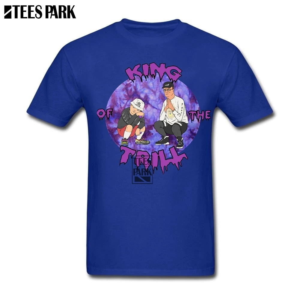 3XL футболки 90s мультфильм King of The с вибрацией модные футболки с круглым вырезом высокое качество Для Мужчин's Повседневное рубашки Для мужчин для физических упражнений - Цвет: Синий