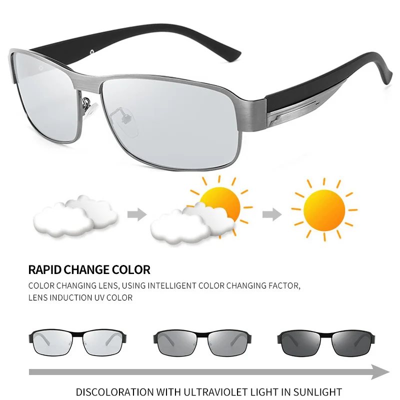 

MIZHO 2020 New All-weather Light Photochromic Sunglasses Men Polarized Night Vision Glasses Driver For Women Eyewar