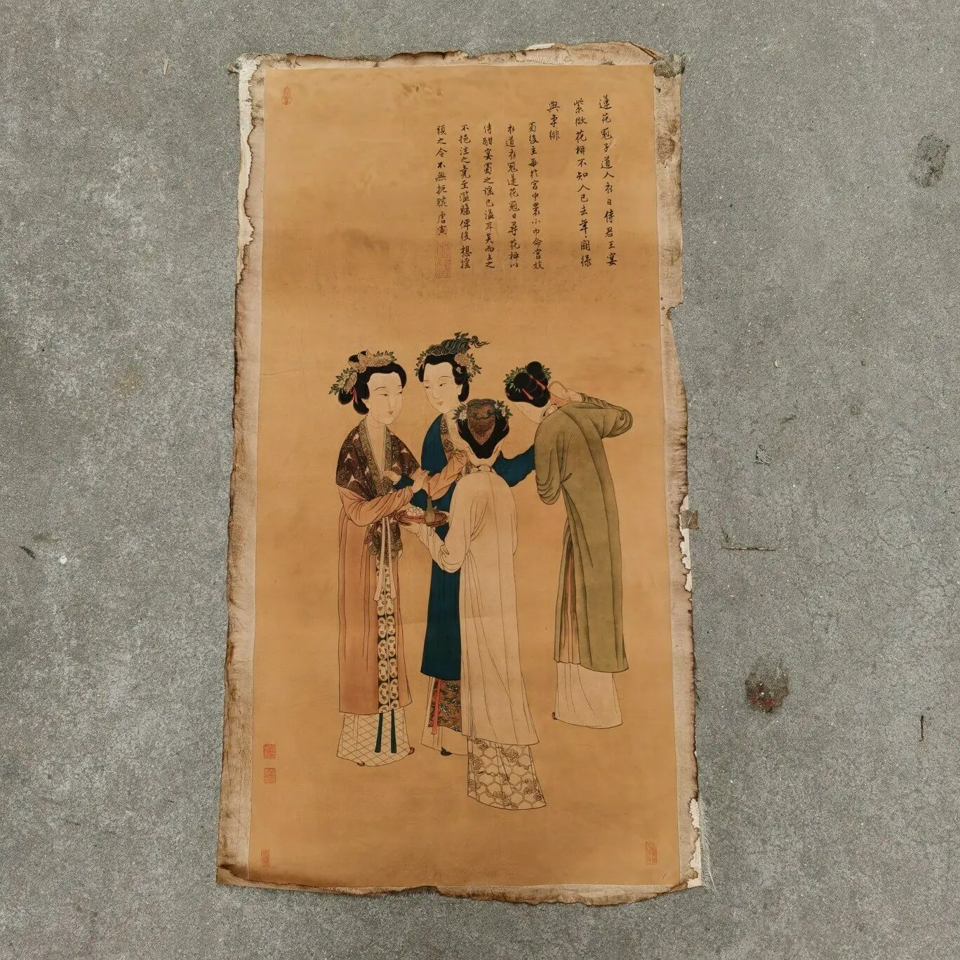 

Китайская старинная рисовая бумага, картина Чжан дацянь, портрет детской живописи