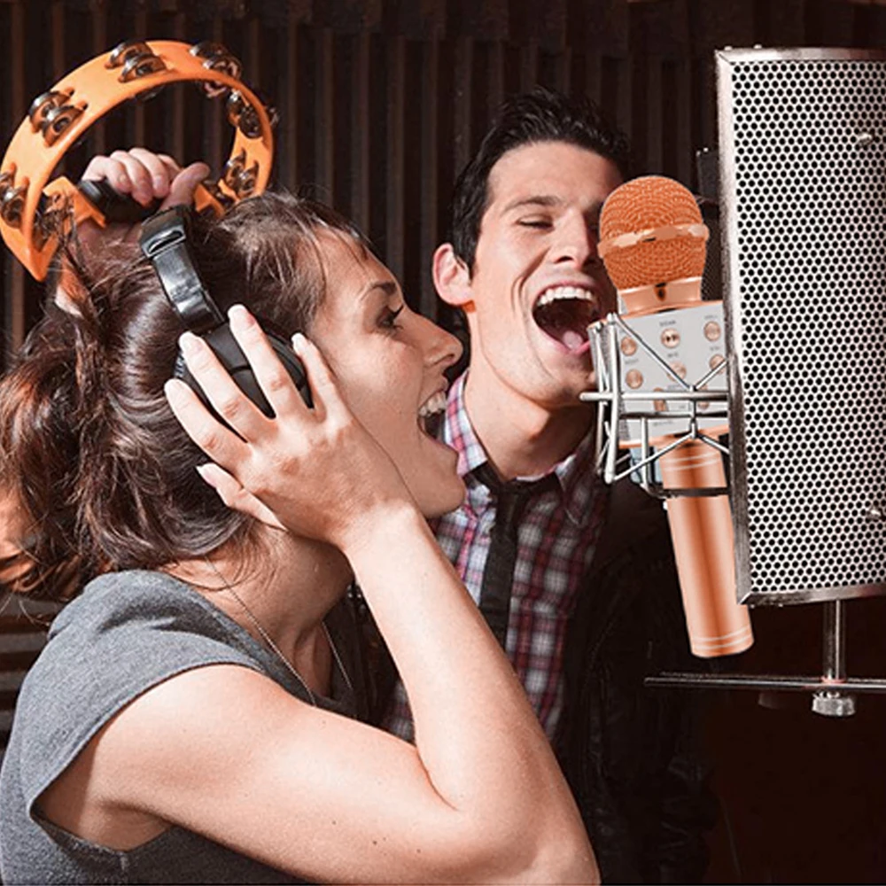 K-Song Bluetooth беспроводной микрофон динамик профессиональный ручной караоке микрофон музыкальный плеер для вокала, с рекордером KTV Mic