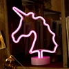 Rainbow Unicorn Neon Led Night Lamp Girls Bedroom Warm Night Light Room Decoration 3d Acrylic Table Desk Lamp Gifts ► Photo 3/6