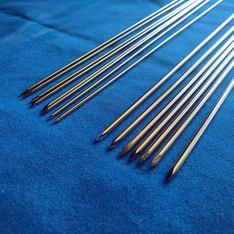 10Pcs/Bag Professional Stainless Steel Double-ended Kirschner Wires Bone Traction Needle Veterinary Pet Orthopedics Instrument