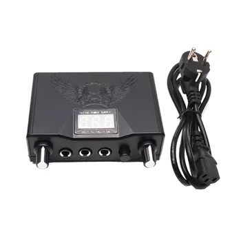 

Professional Black Tattoo Power Supply Double Digital Display Permanent Makeup Tattoo Power Supplies Machine For Liner Shader