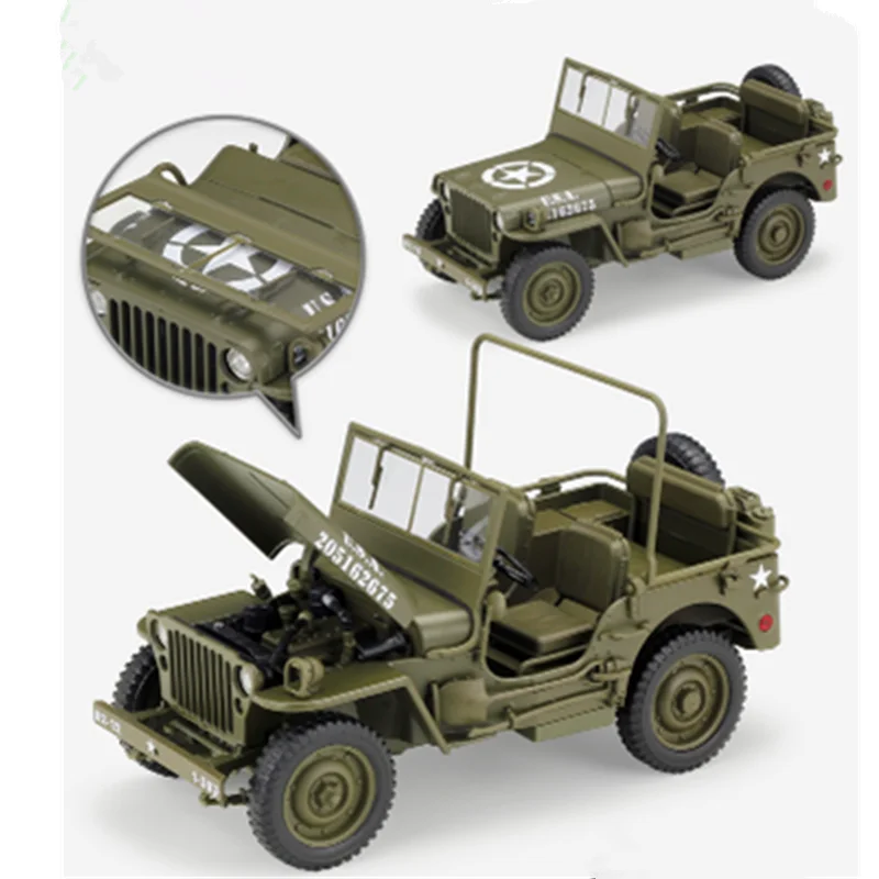 Коллекция 1:18 18 см 1941 Willys MB модель автомобиля литой Сплав внедорожный автомобиль крест Froest дисплей для детей и взрослых