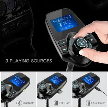 

Drop shipping T10 Car Bluetooth hands-free MP3 Music Auto Dual Charger FM USB FM transmitter transmitter player J5X9
