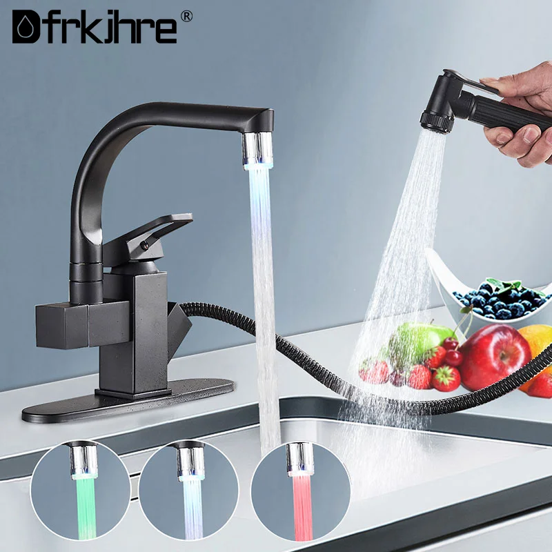 Black 360° Swivel Spout Kitchen Sink Mixer Taps With Pull Out Bidet Spray Tap Black 360° Swivel Spout Kitchen Sink Mixer Taps With Pull Out Bidet Spray Tap