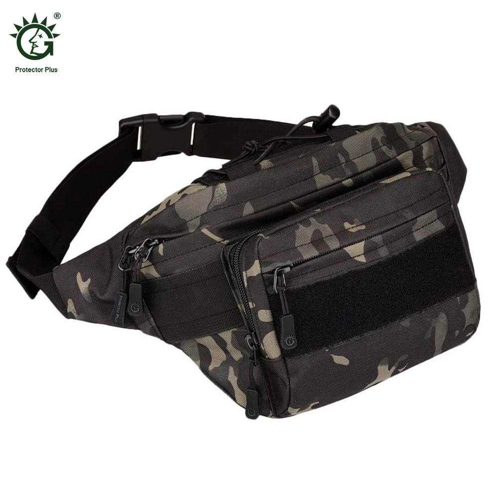 Military Fanny Pack Tactical Waist Bag Pack Water-Resistant Hip Belt Bag  Pouch for Outdoor Bumbag