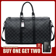 VICUNA POLO, Классическая клетчатая дизайнерская мужская кожаная дорожная сумка, брендовая кожаная деловая мужская сумка, сумки-тоут, сумки для переноски багажа