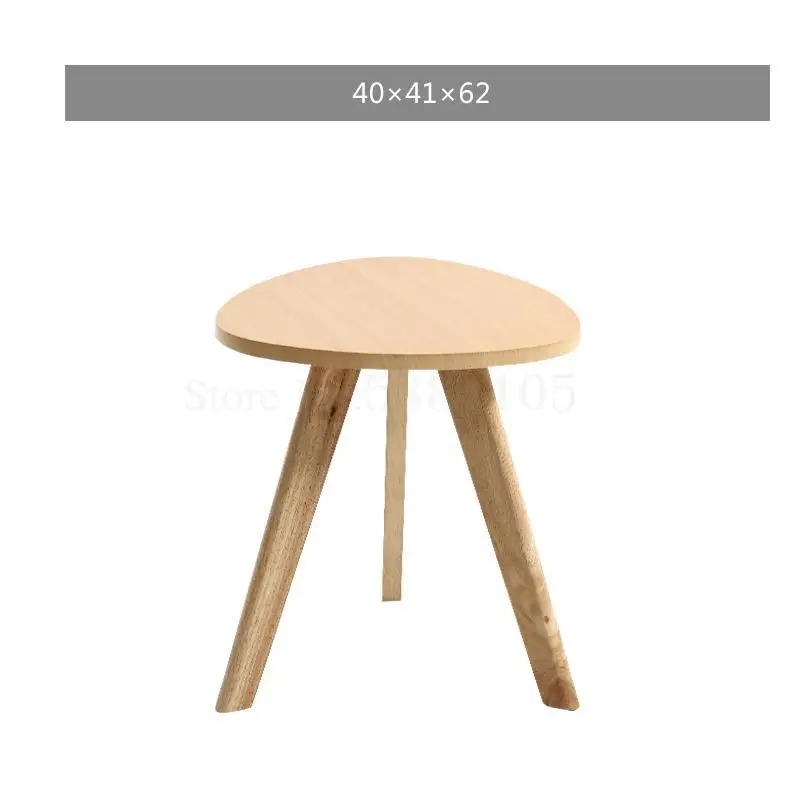 Журнальный столик из твердой древесины в скандинавском стиле, Простой Маленький журнальный столик, небольшой журнальный столик для гостиной, Круглый квадратный столик - Цвет: B