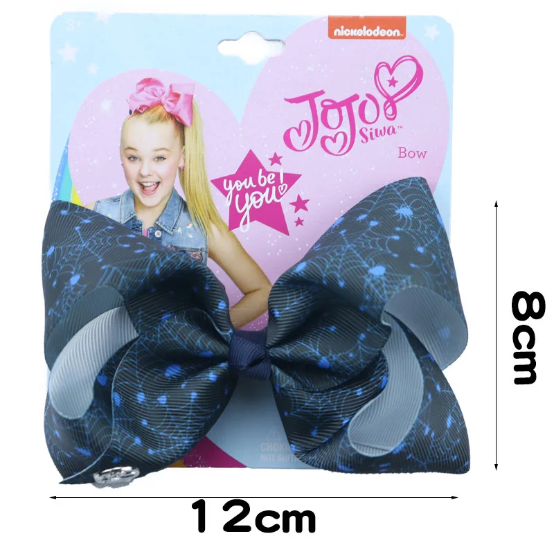 JoJo Siwa волос лук детей ручной работы 5 дюймов Луки Хэллоуин заколка для волос Grosgrain ленты аксессуары для плетения волос для девочек
