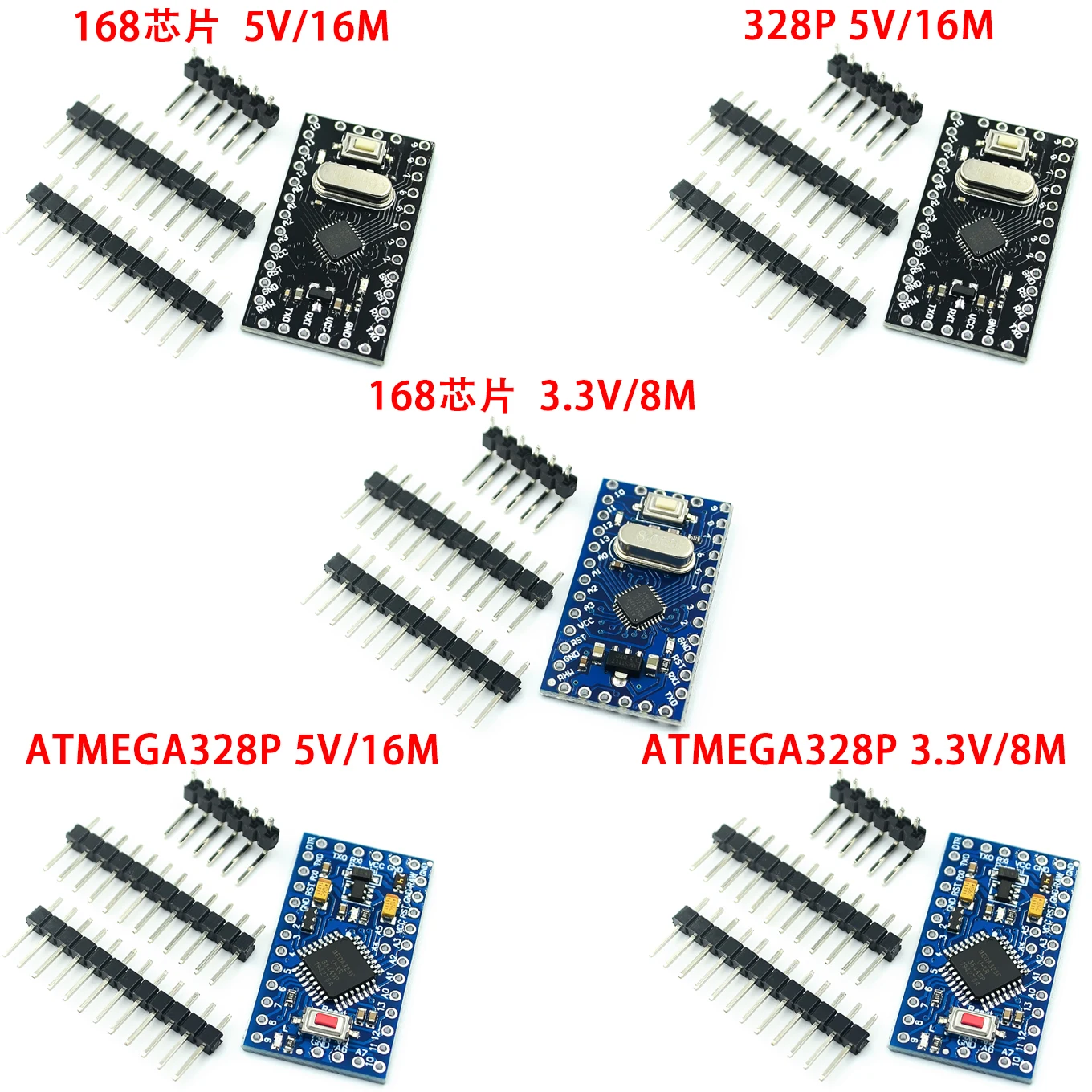 Pro Mini 168/328 Atmega168 5V 16M / ATMEGA328P MU 328P ATMEGA328 5V/16MHz для Arduino совместимый модуль