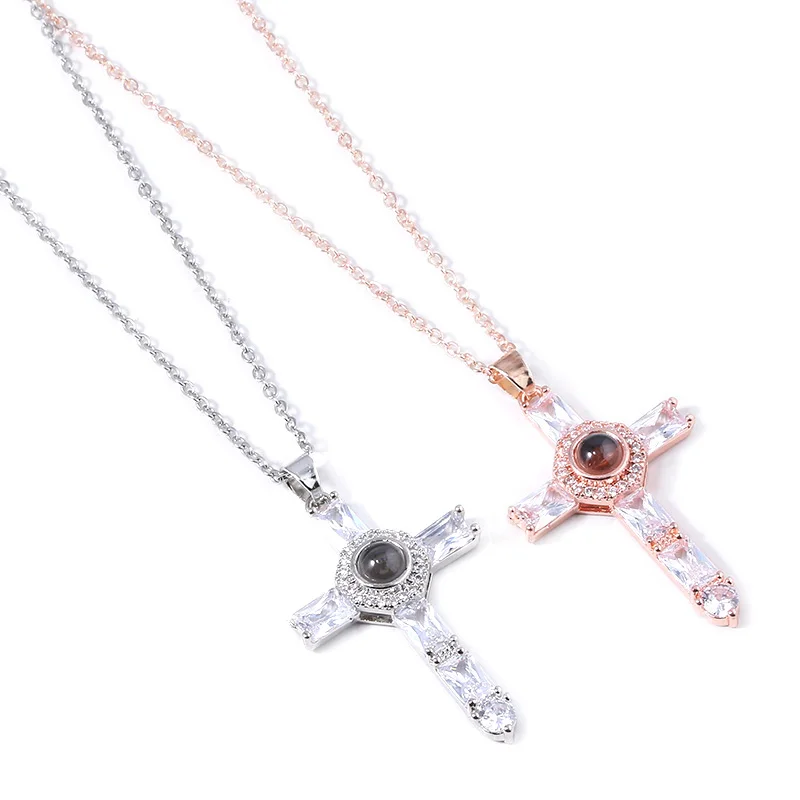 Midy Fashion Cross Crystal Pendants 