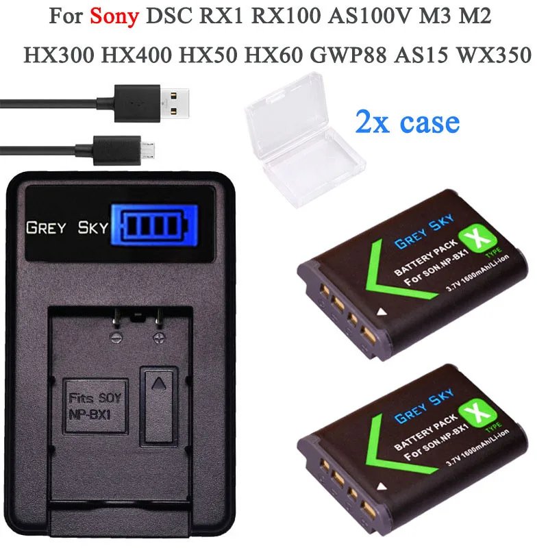 Аккумулятор NPBX1 np bx1 2x Bateria аккумулятор для Sony HX300 WX300 HDR AS100v AS200V AS15 AS30V AS300 M3 M2 HX60