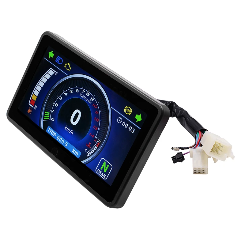 

LMoDri Exclusive New Motorcycle 12V Full LCD Waterproof Instrument Motorbike Touch Multi-function Meter Display Instruments