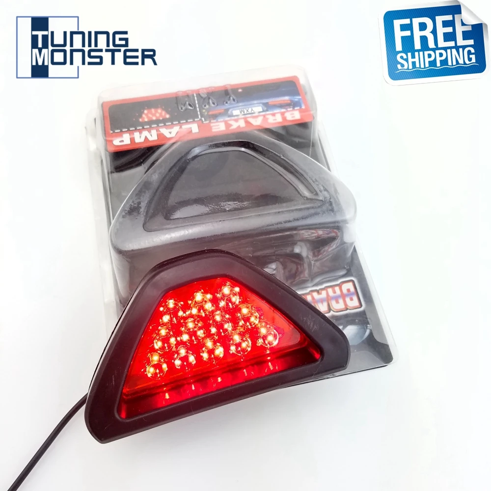 Free Shipping Universal F1 Style 12 Led Tail Brake Stop Light Third Red Flashing Blinker Safety