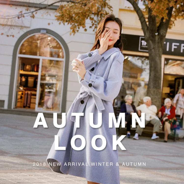 

Hepburn Wind Puffy Woolen Overcoat Students Woolen Jacket Women's Winter Style Mid-length 2019 Korean-style New Style Popular