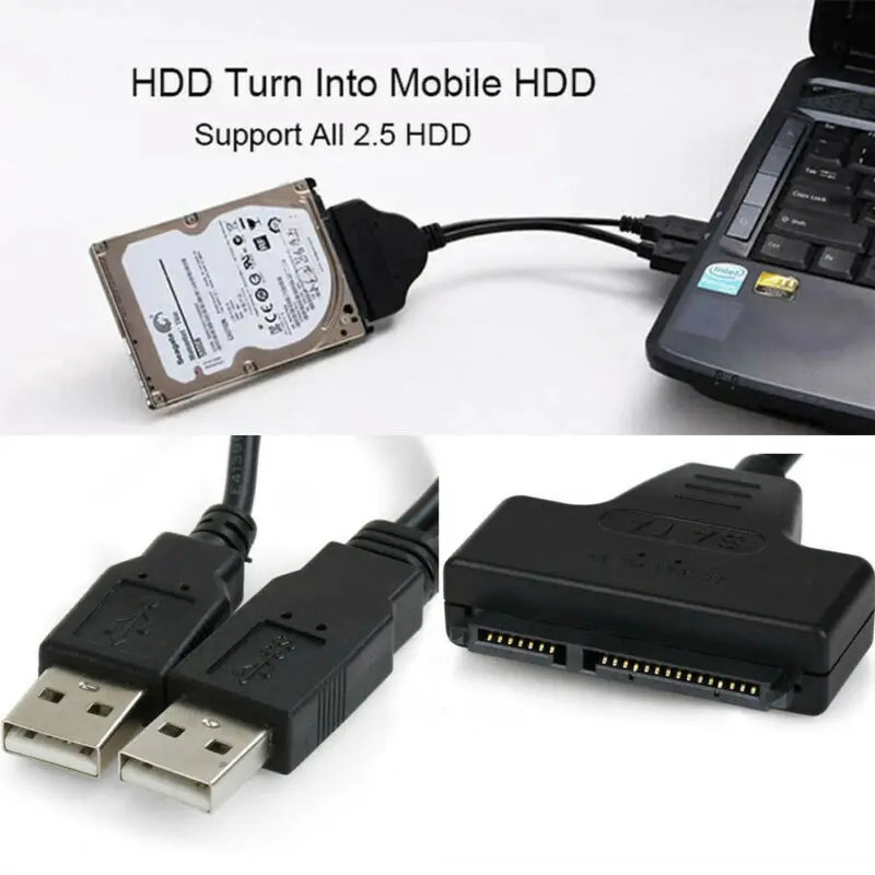 

SATA/PATA/IDE to USB2.0 Converter Cable Adapter for 2.5/3.5'' Hard Drive Disk
