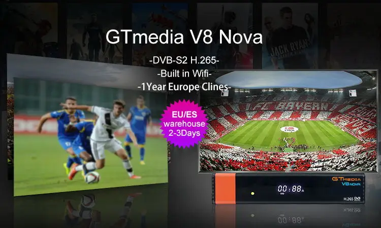 5 шт./лот GTmedia V7S HD спутниковый ресивер цифровой ТВ-тюнер FTA ресивер HD DVB-S2 спутниковый ТВ-ресивер с USB WiFi V7S HD