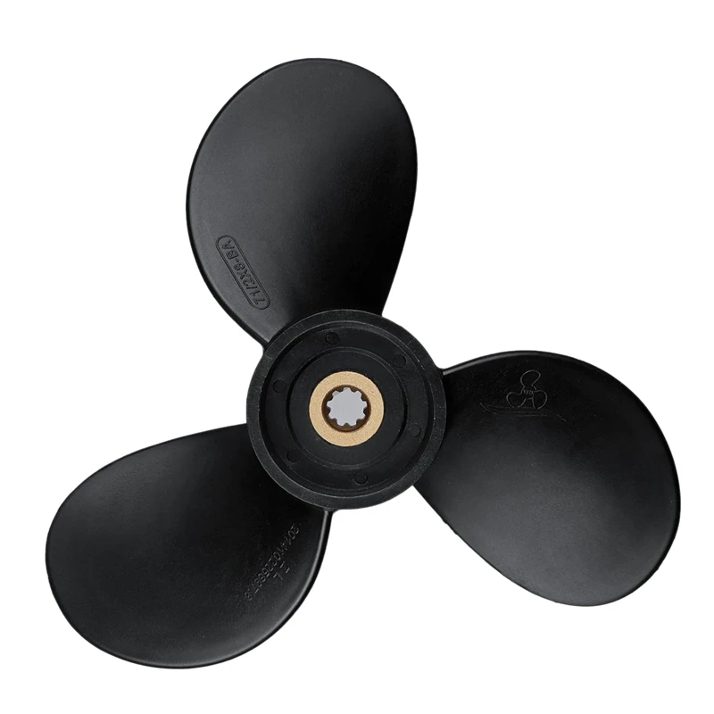 

Outboard Propeller 6E0-45941-01-El 7 1/2X8-Ba for Yamaha 4Hp-6Hp Plastic Alloy 3 Blade Black 9 Spline Tooth