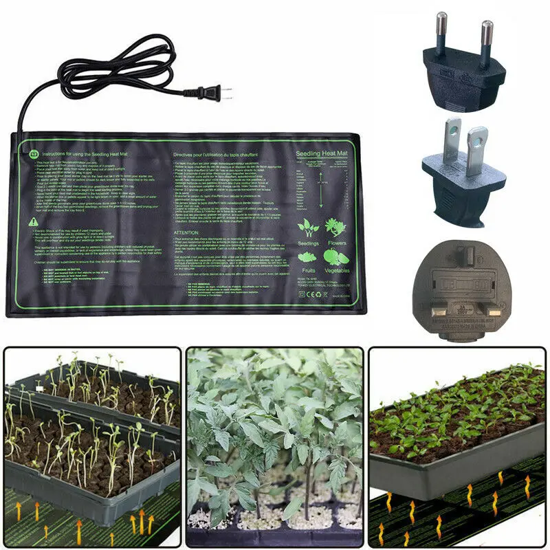 Seedling Heating Mat 52*24CM Waterproof Plant Seed Germination Propagation Clone Starter Pad 110V/220V Garden Supplies