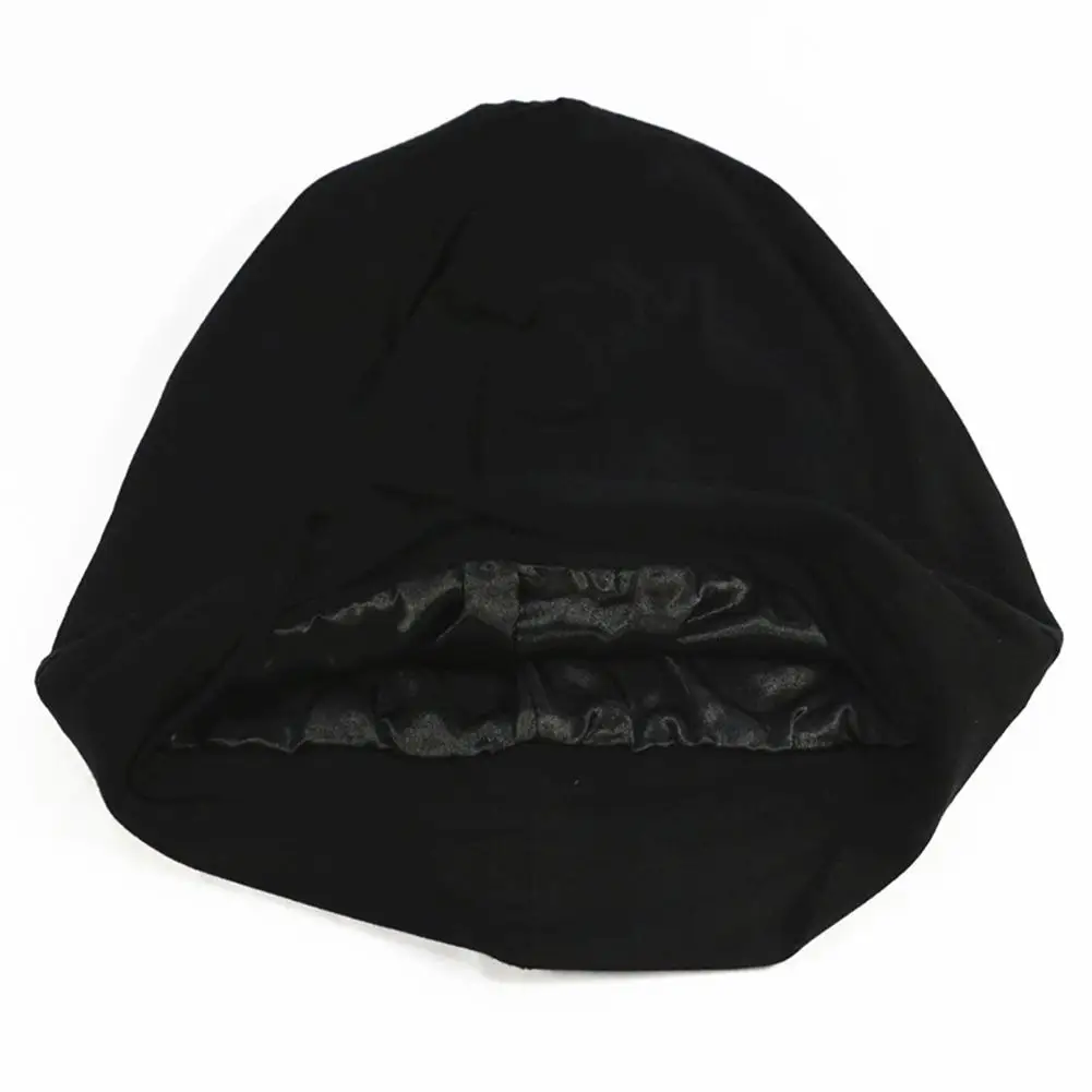 Широкополосная Женская шапочка для сна с атласной подкладкой, высокая эластичная Ночная шапка для женщин, уход за волосами, защита волос, несколько видов использования, быстрая