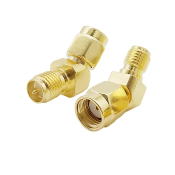 

1PCS RP SMA Male Plug to RP SMA Female Jack 45℃ 135 Degree RF Coaxial Adapter Connector for FPV Race RX5808 Fatshark Goggles