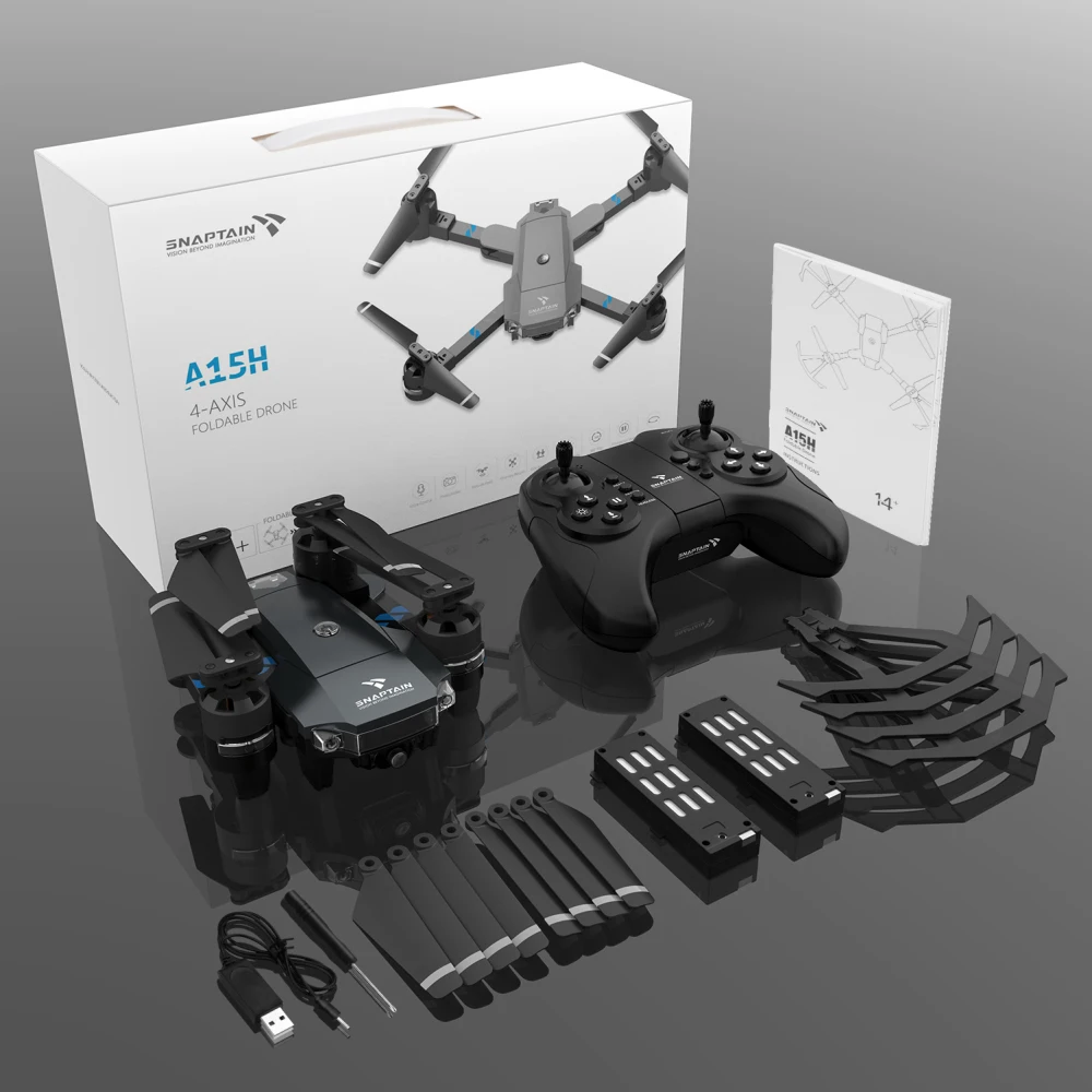 SNAPTAIN A15 720P/1080P WIFI FPV With Wide Angle HD Camera Hight Hold Mode Foldable Arm RC Quadcopter Drone Dron Christmas Gift