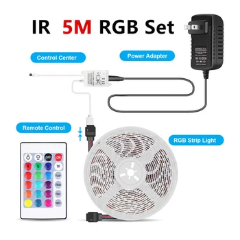 

LED Strips RGB 5M Led Light Tape 5050 SMD 2835 5M DC 12V Waterproof RGB LED lamp diode Ribbon Flexible Controller led lights
