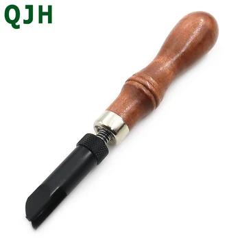 

Adjustable V-shaped slotter thinning trencher crease slotting tool hand-sewn leather goods DIY handmade leather tools