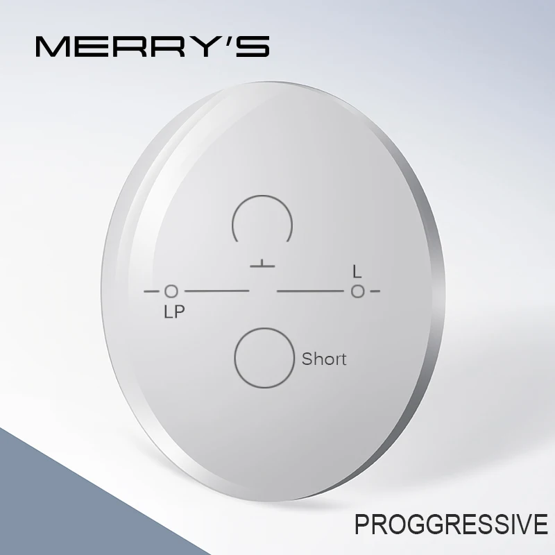 MERRYS 1.56 1.61 1.67 Progressive Multifocal Lenses Prescription Myopia Hyperopia Resistance Short Middle Far Lens