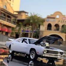 

1:32 Dodge Charger Retro Alloy Sports Car Model Die Cast Metal Muscle Car Simulation Acousto-optic Children's Toy Car Decoration