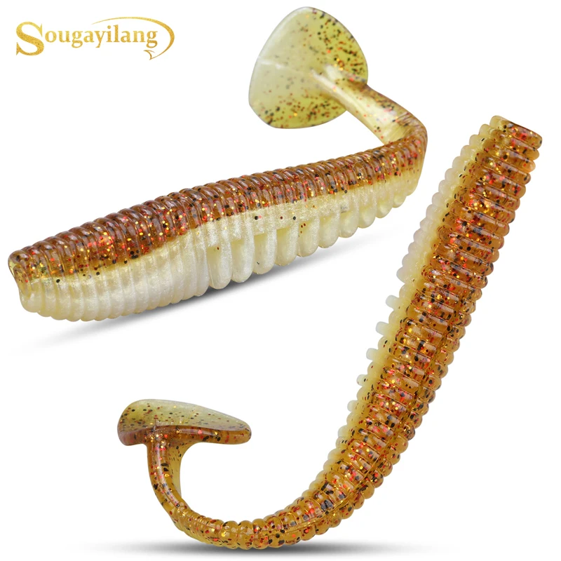 Sougayilang новая рыболовная приманка 3 шт./лот Реалистичная мягкая резиновая 10 7 г 130 мм