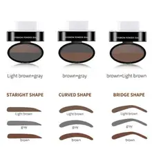 3 цвета, быстрый макияж, порошковый уплотнитель для бровей, водостойкий штамп для бровей, долговечный Набор теней для бровей, 3 натуральные формы, штамп для бровей