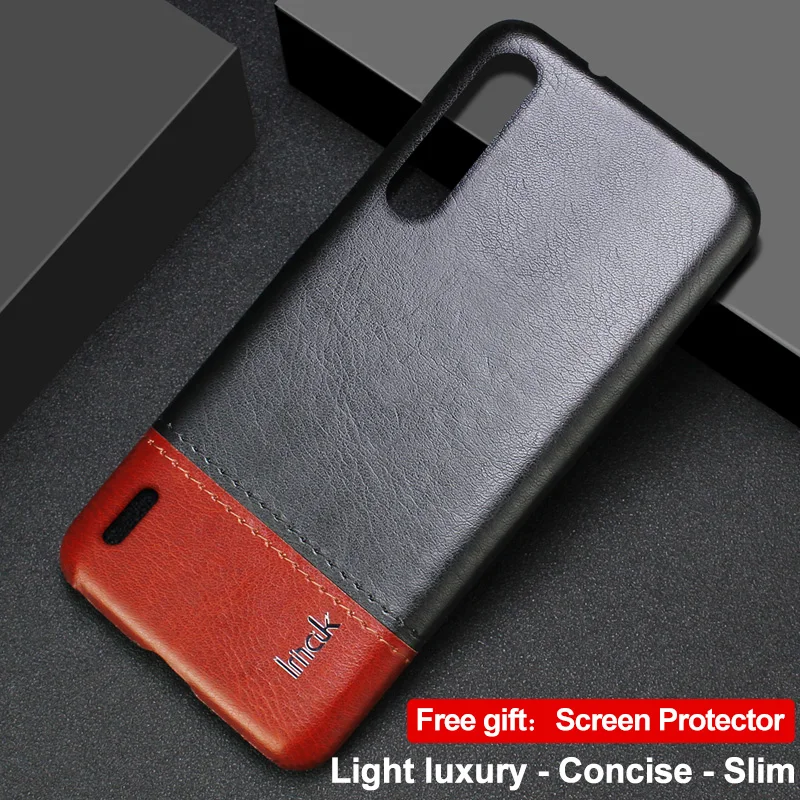 Imak роскошные чехлы Ruiyi для Xiaomi mi 9 Lite A3 mi A3 CC9e CC9 чехол тонкая задняя крышка чехол для телефона жесткий ПУ ПК coque деловые обложки
