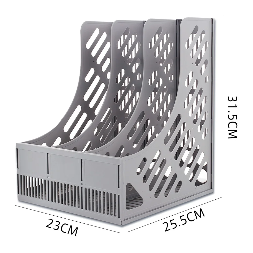 Экономичный экологический журнал три секции держатель для канцелярских принадлежностей хранение документов пластик домашний стол подставка для папок Органайзер