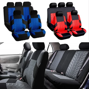 

Car Seat Covers Set Cover For Lada Volkswagen Red Blue Gray Seat Protector Automobile UniversaCar-Styling Auto Cloth Art Seat Cu